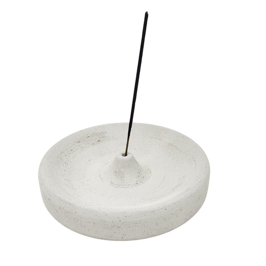 5"x1" Incense Burner | Concrete Round Moon