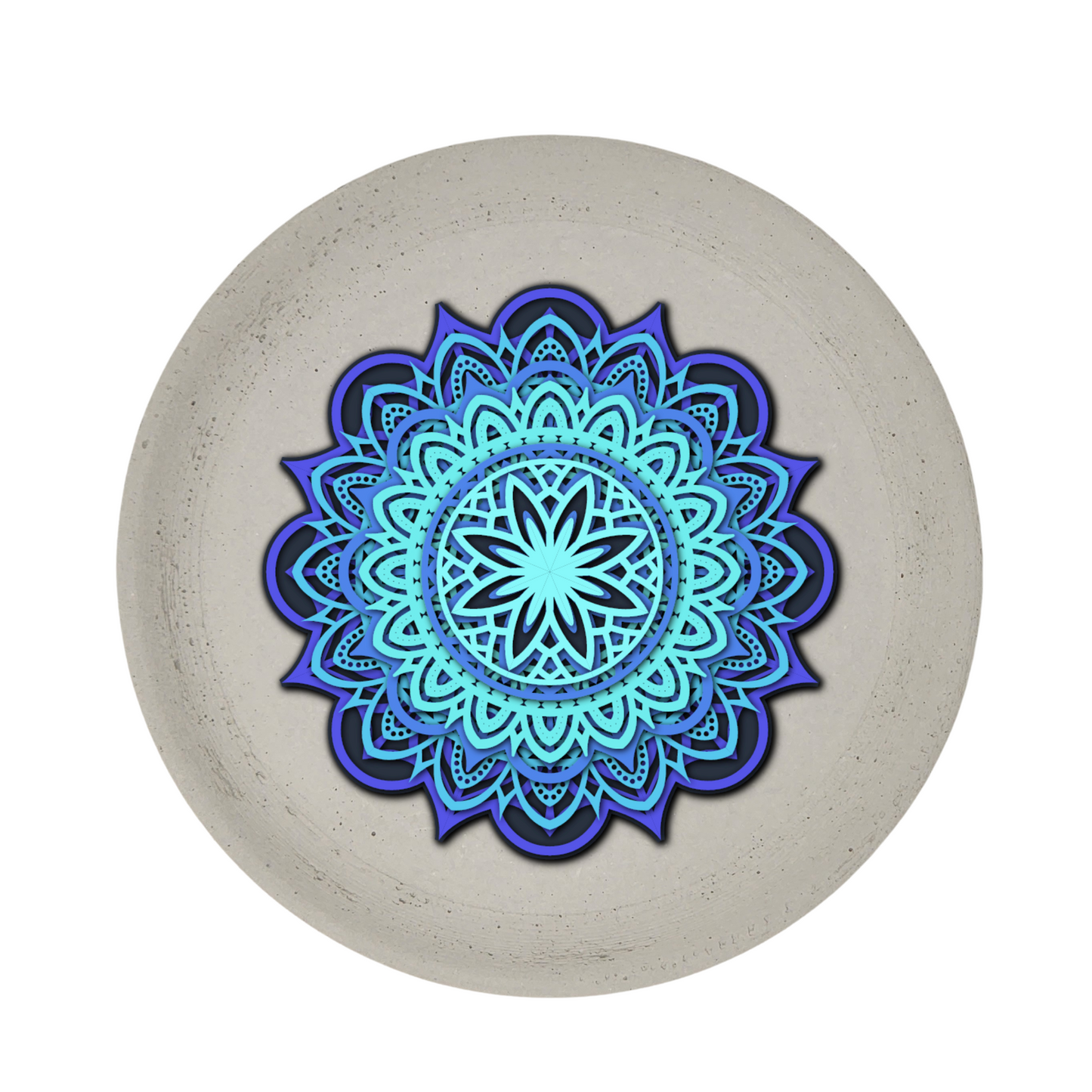 5" Flower Mandala Art | Abalone Round Tray