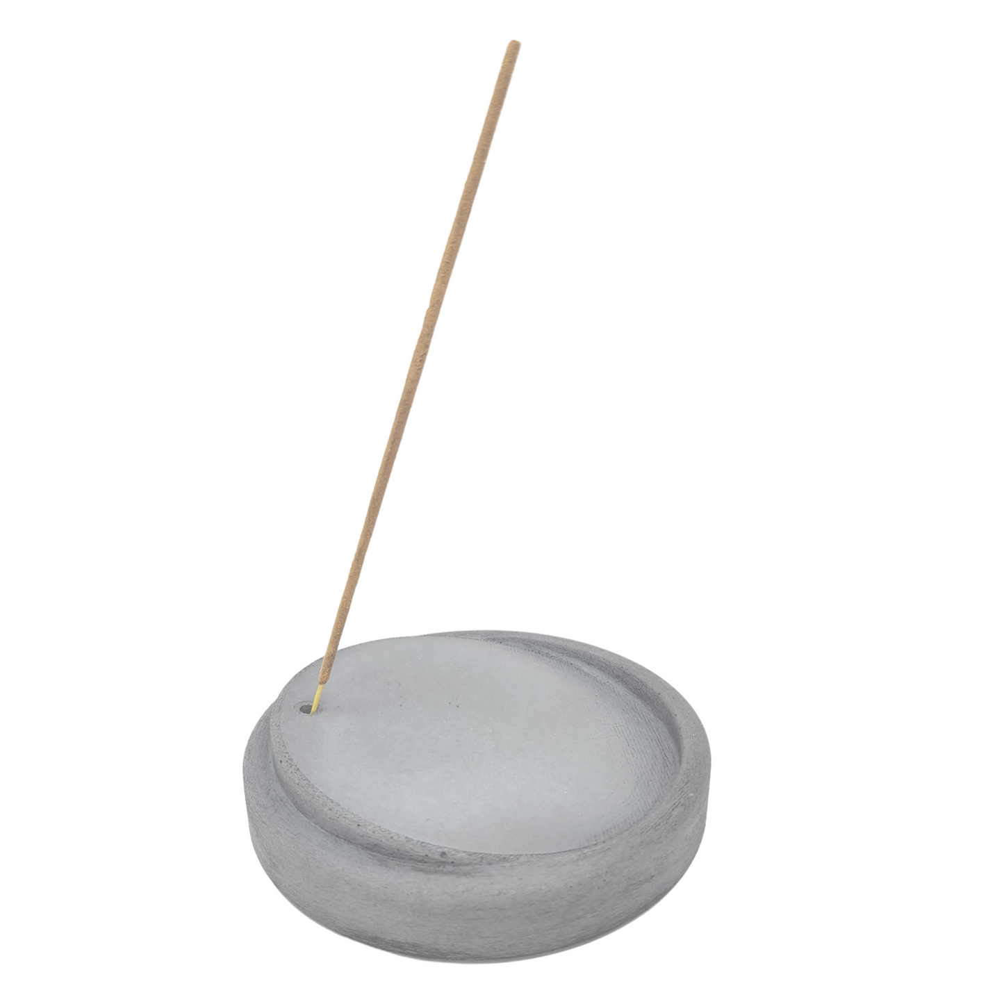 5"x1" Incense Holder | Concrete Round Diagonal