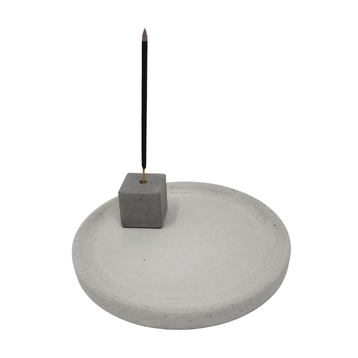 5" Incense Burner | Concrete Round Tray | Abalone