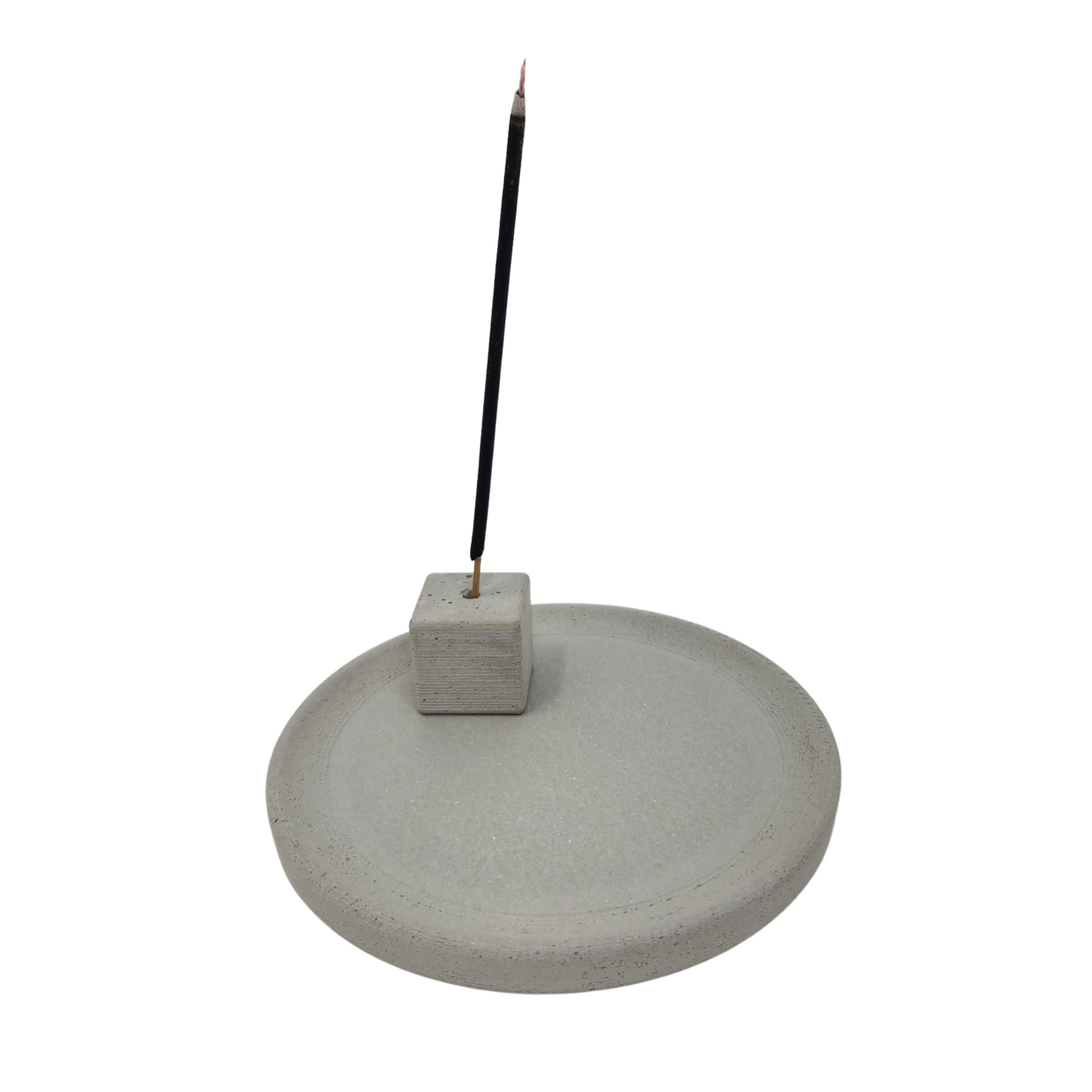 5" Incense Burner | Concrete Round Tray | Natural